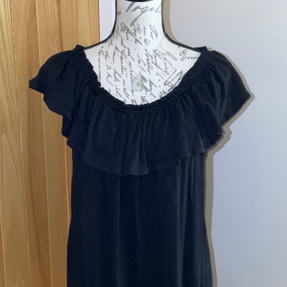 100% Prima Cotton Black Goldie, off the shoulder Sun dress. Like new! Small - Picture 11 of 14